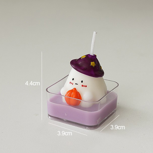 1:Halloween tea light magician ghost (fragrance: juniper lavender)