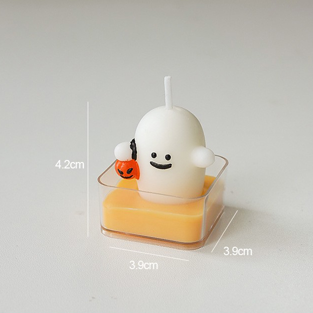 2:Halloween tea candle portable pumpkin ghost (fragrance: english pear freesia)