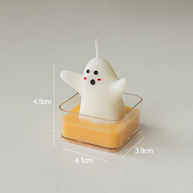 6:Halloween tea candle screaming ghost (fragrance: english pear freesia)