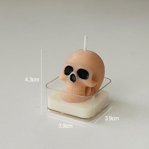 7:Halloween tealight skull (scent: white peach oolong)