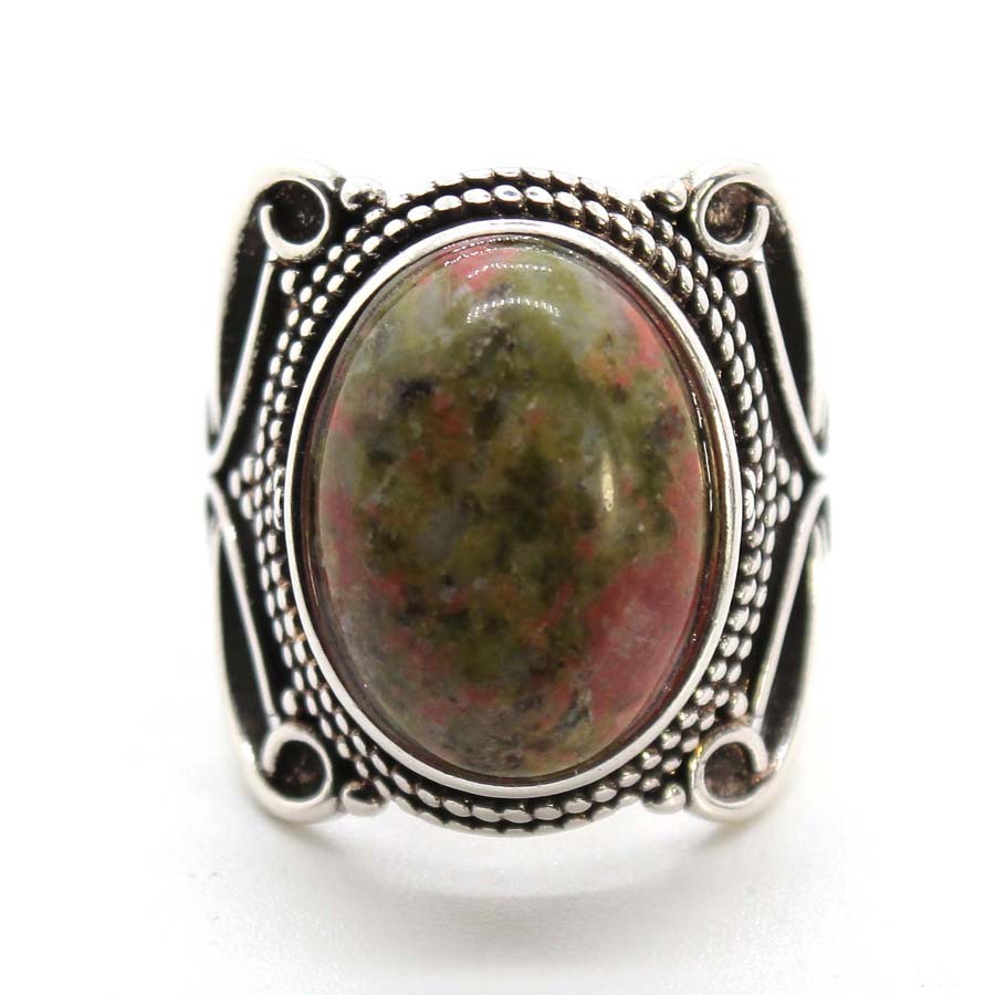 9:Flower green stone