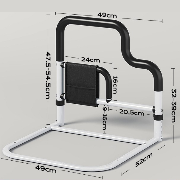 Black U-shaped four-height adjustable