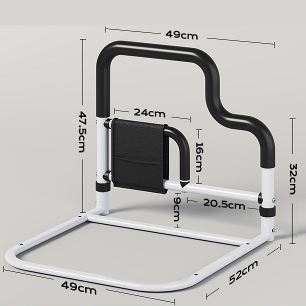 Black U-shaped fixed height
