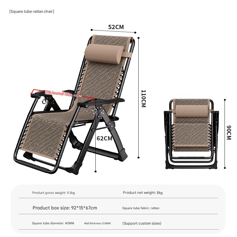 Luxury square tube rattan chair