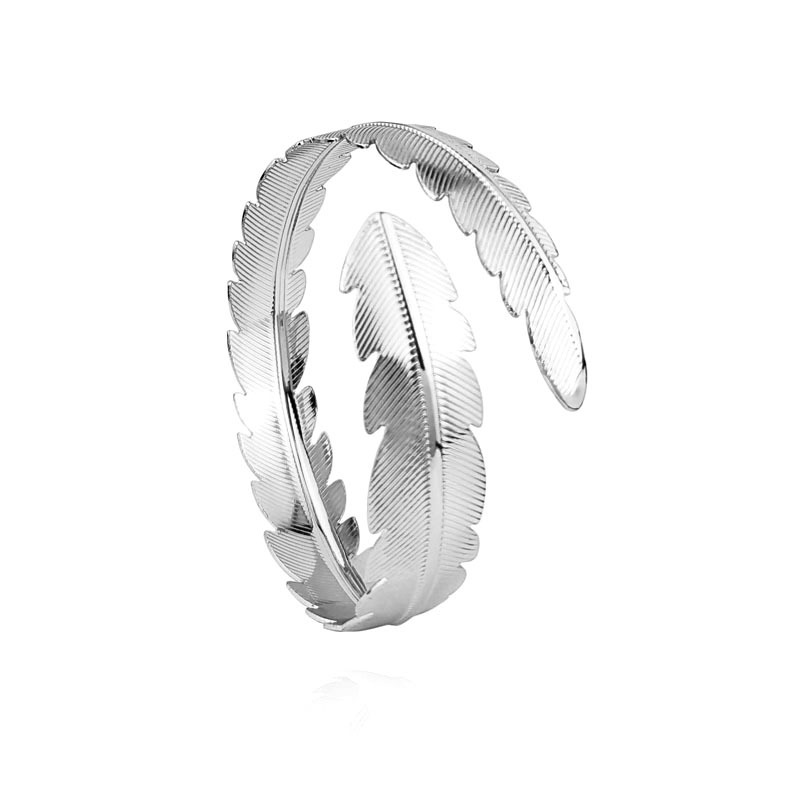 2:Silver feather arm ring