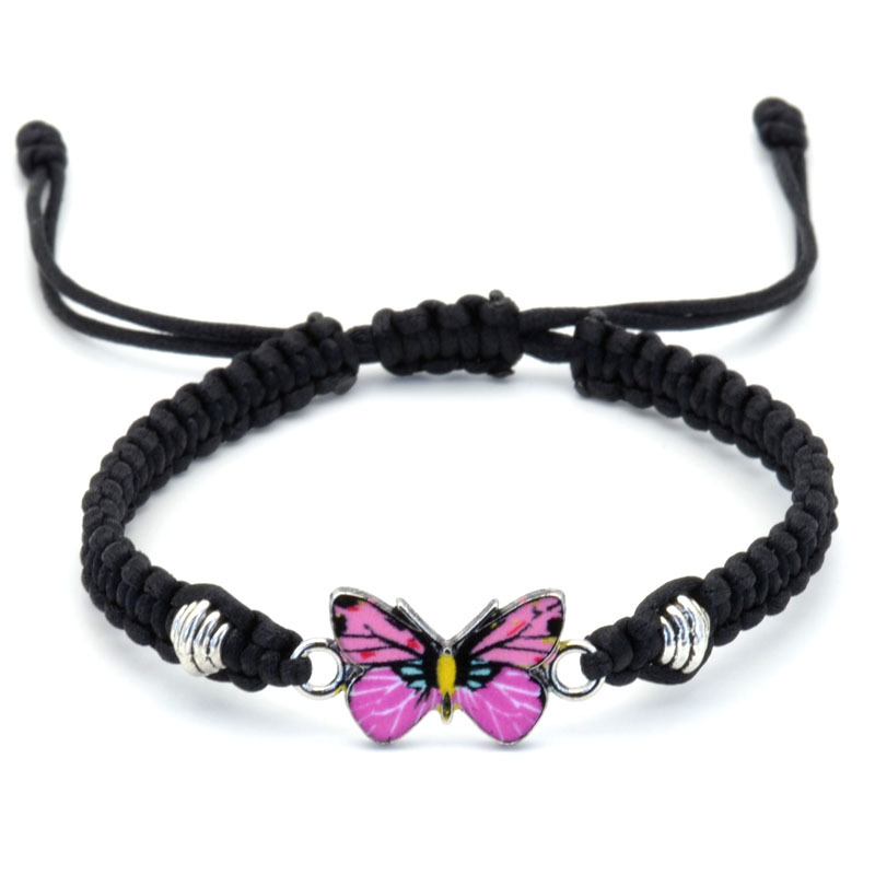 1:Black Line Pink Butterfly
