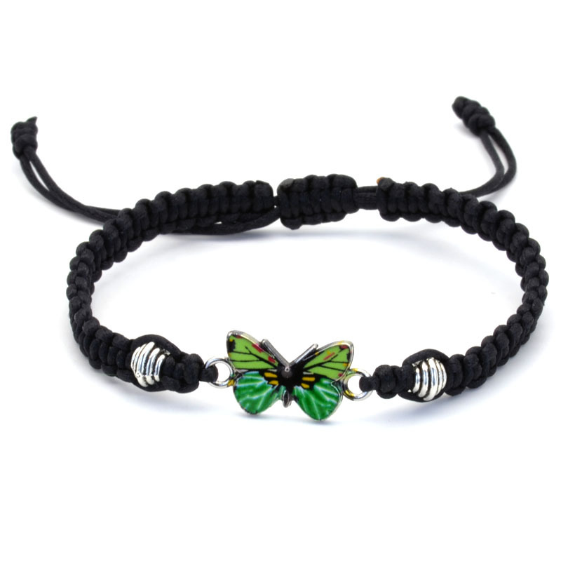 5:Black Line Green Butterfly