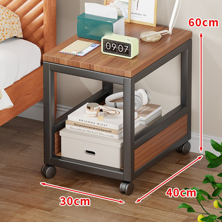 Black frame teak board medium