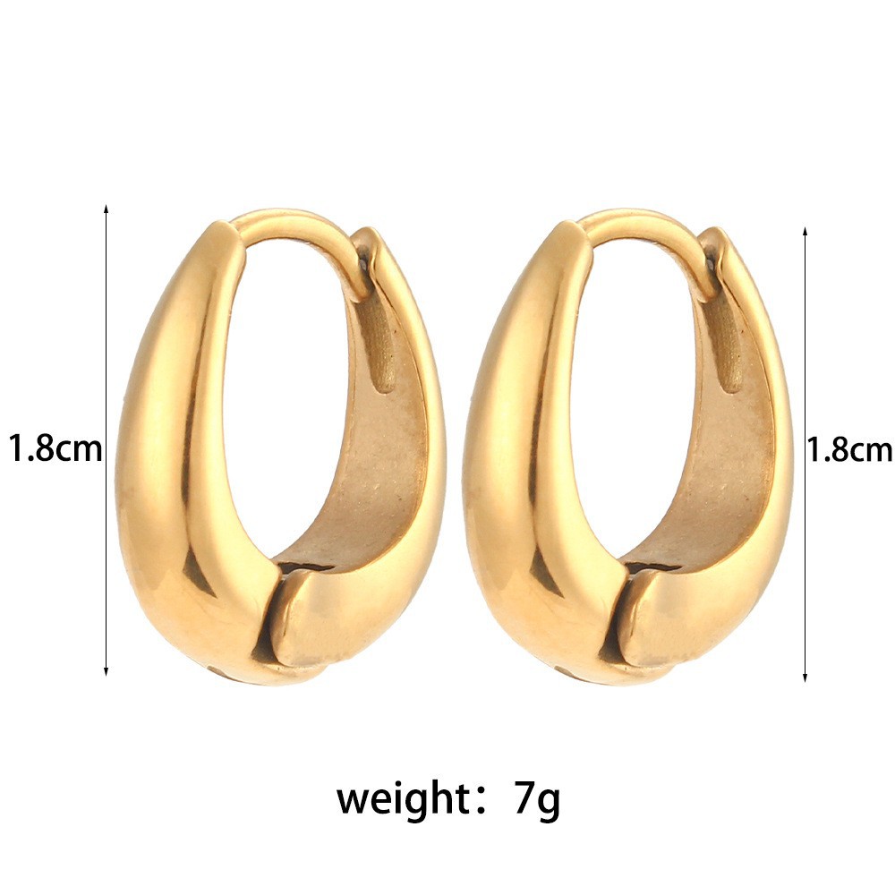 8:Mini pear shaped small ear buckle-Gold