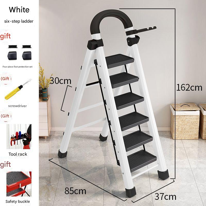 White thick six steps