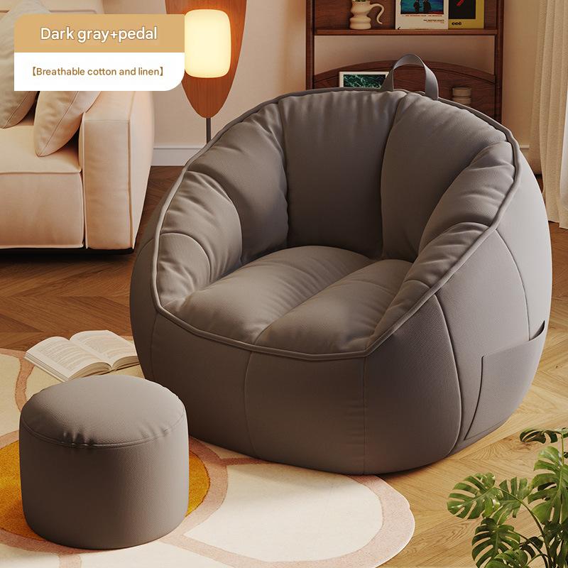 Large size - cotton and linen dark gray   pedals