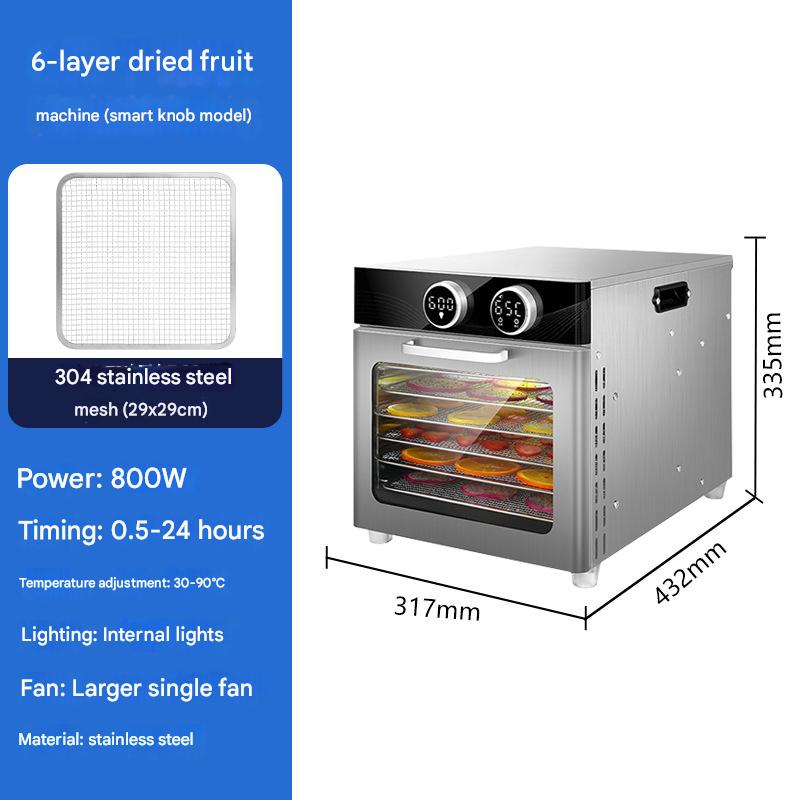 New arrival 6-layer smart knob dried fruit machine