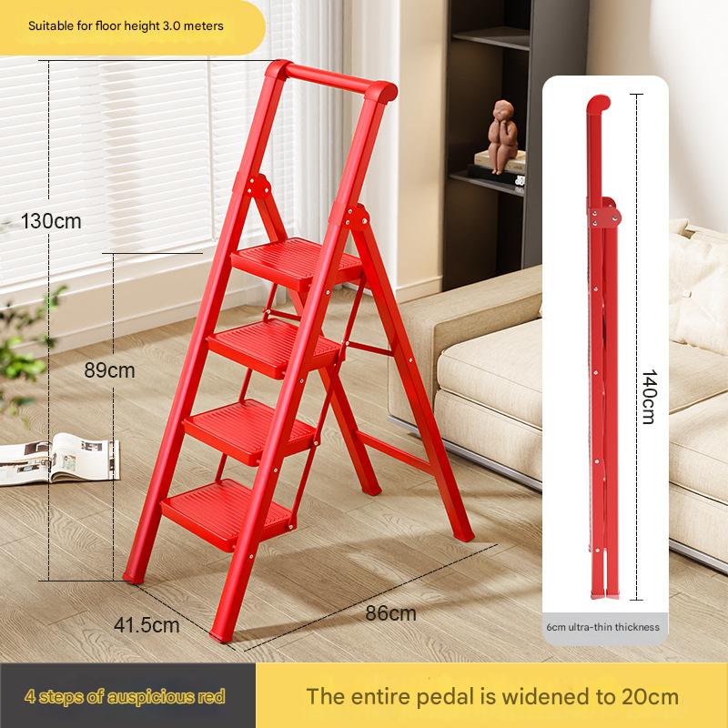 red 4-step ladder