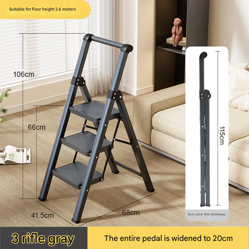 grey 3-step ladder