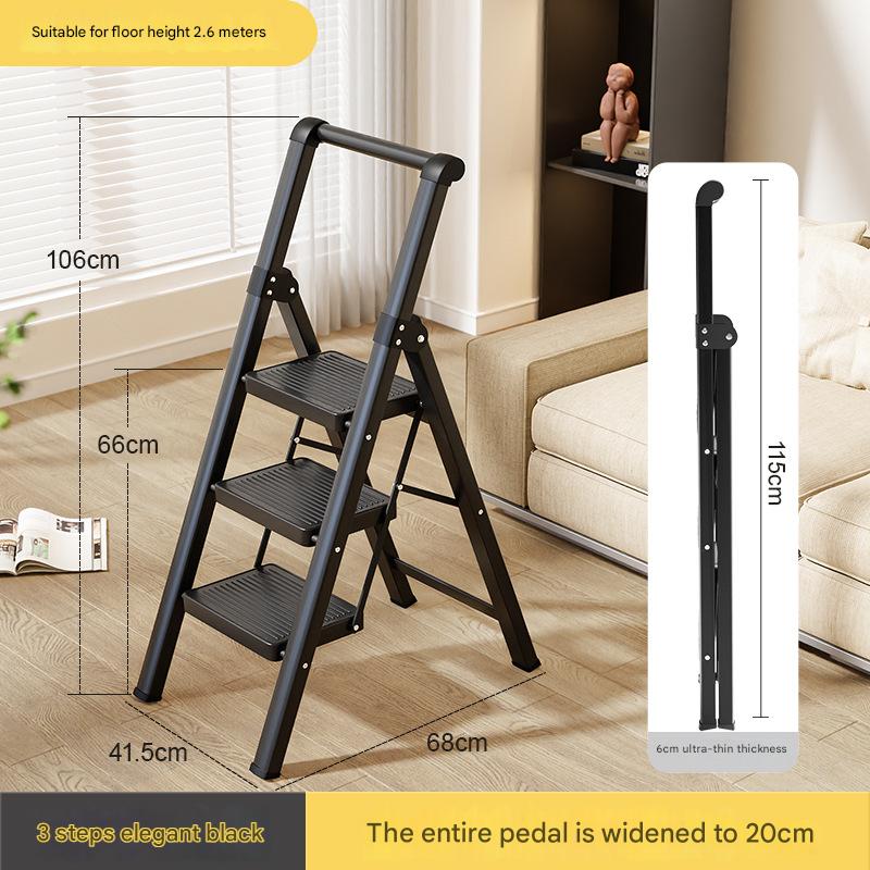 black 3-step ladder