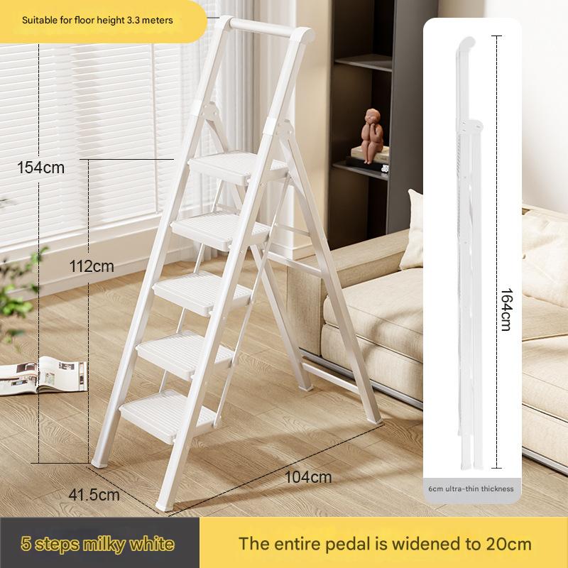 white 5-step ladder