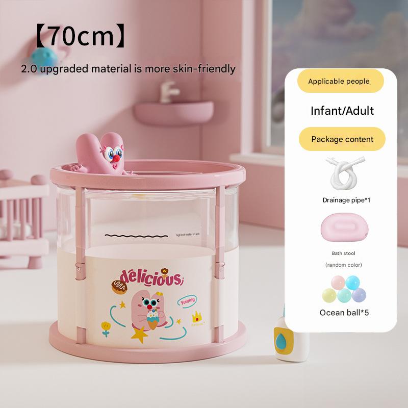 70*65cm peach pink [bath set] drain pipe*1 bath stool*1 ocean ball*5