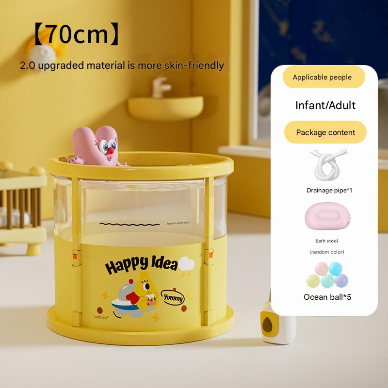 70*65cm sunshine yellow [bath package] drainage pipe*1 bath stool*1 ocean ball*5
