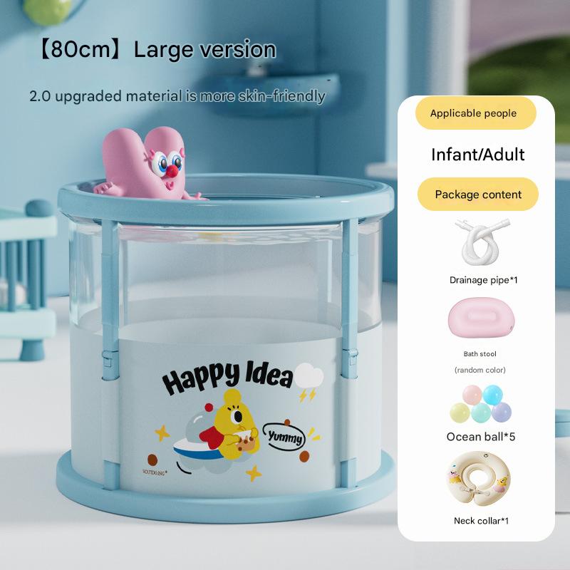80*65cm ocean blue [neck collar package] drainage pipe*1 bath stool*1 ocean ball*5 neck collar*1
