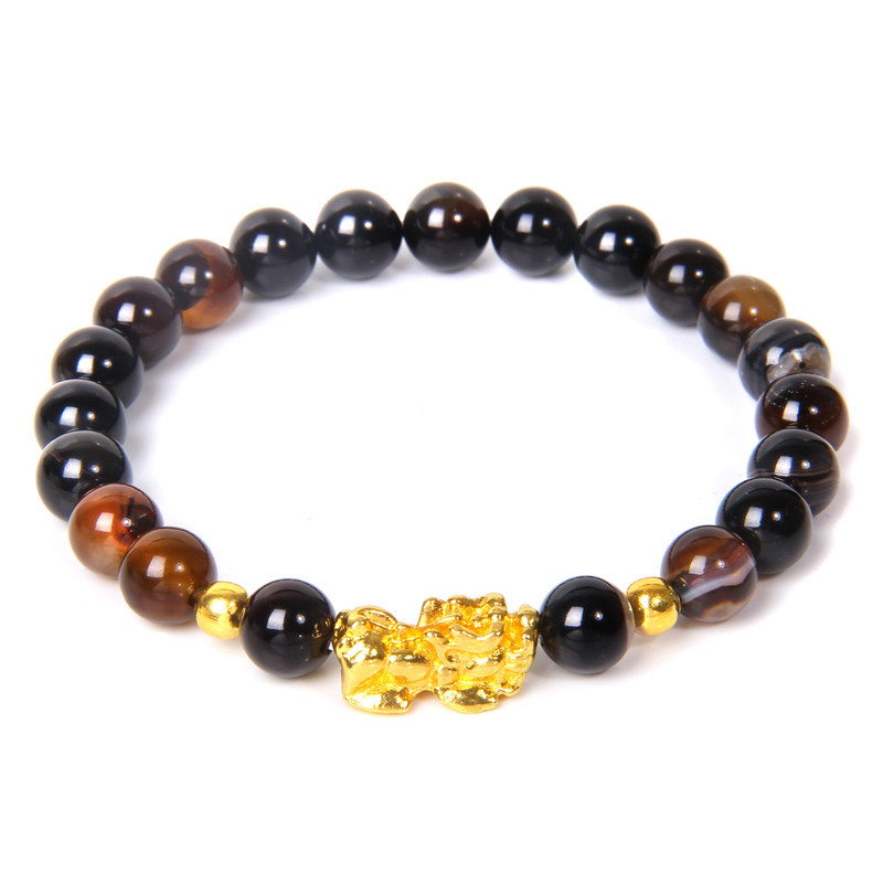 H/Dark coffee striped agate