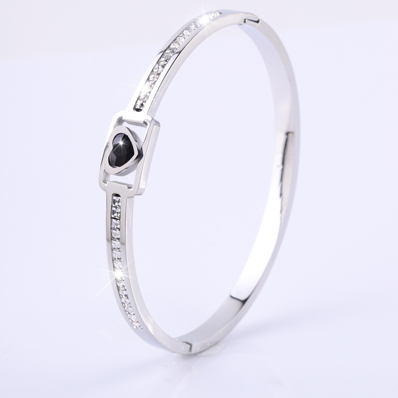 silver black diamond love