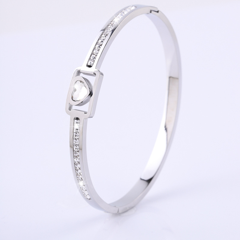 5:silver white diamond love