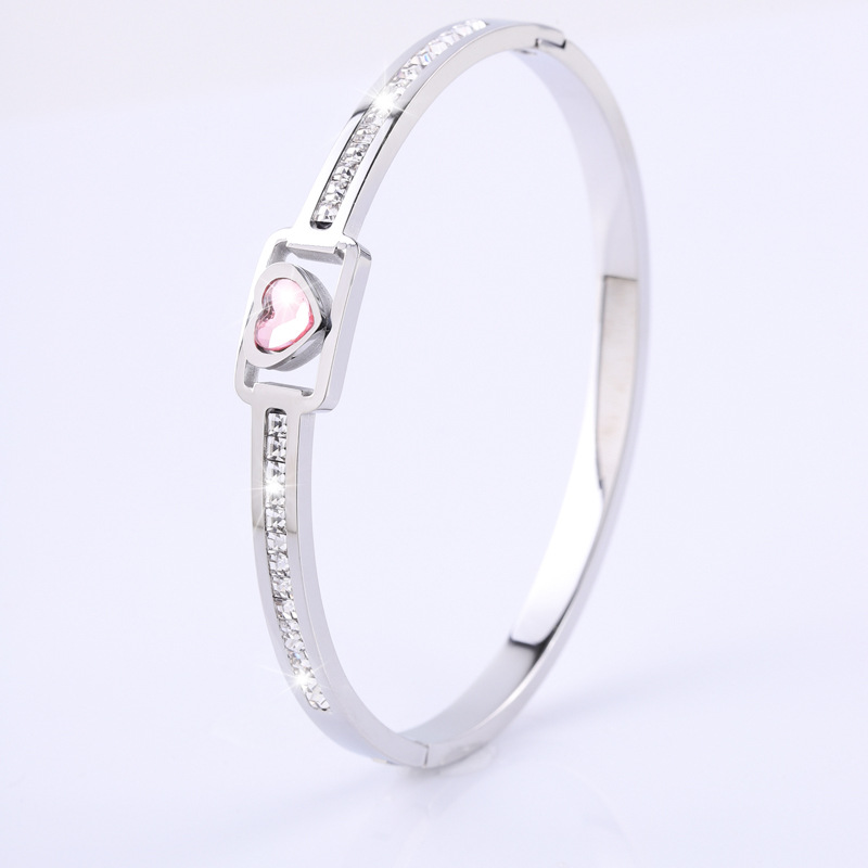 6:silver pink diamond love