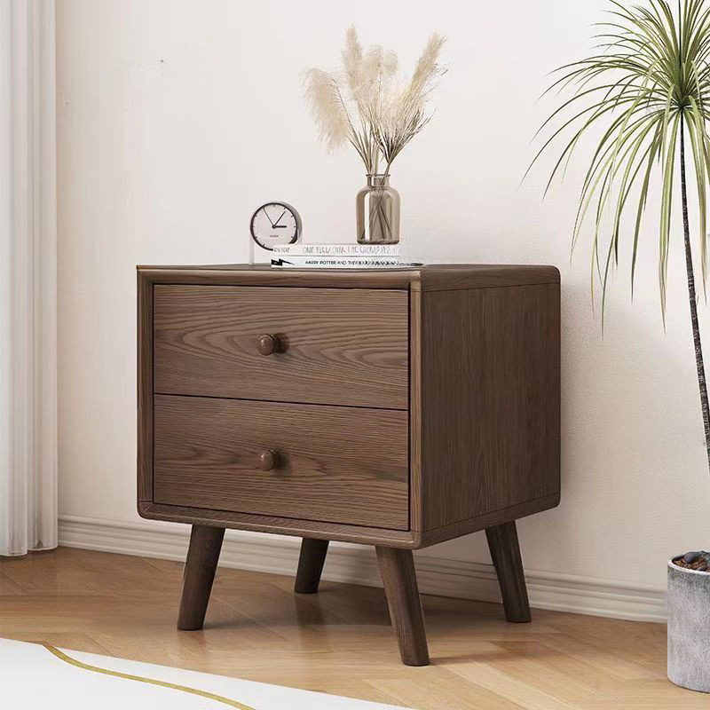 Ash wood [button style] walnut color