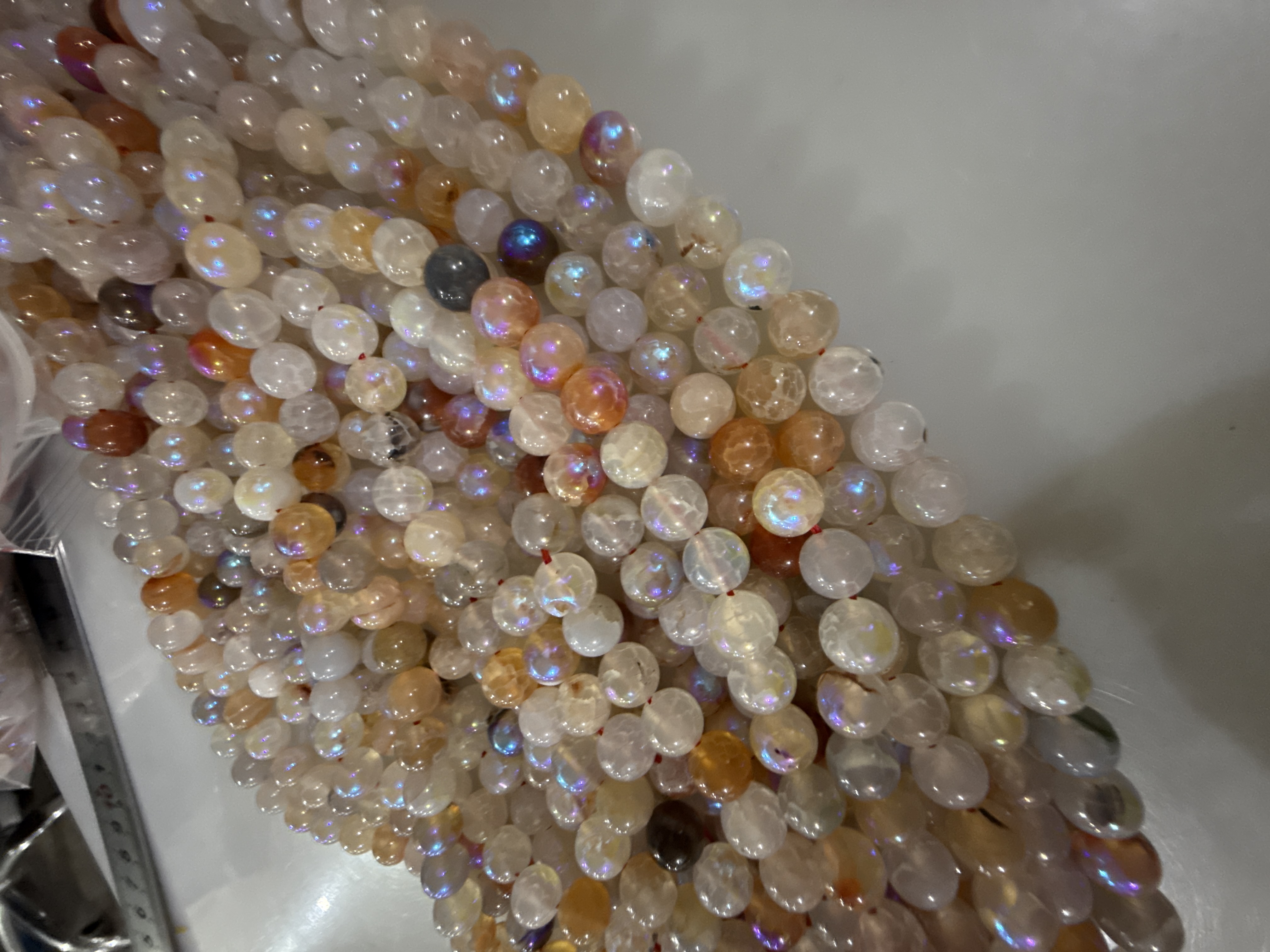 Pink light orange 6mm/58pcs