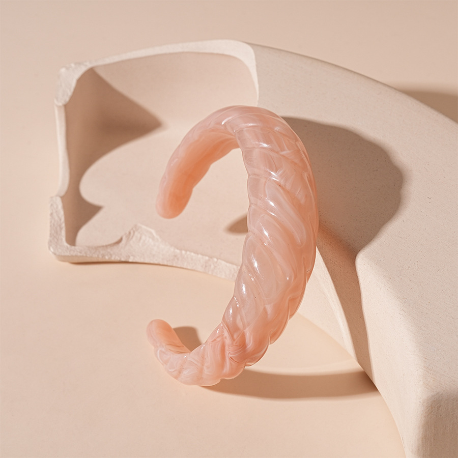 2:Pink Acrylic Threaded Opening Bracelet