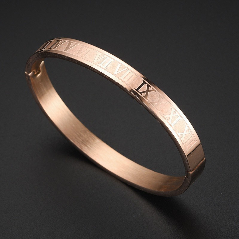 21:Roman numerals rose gold