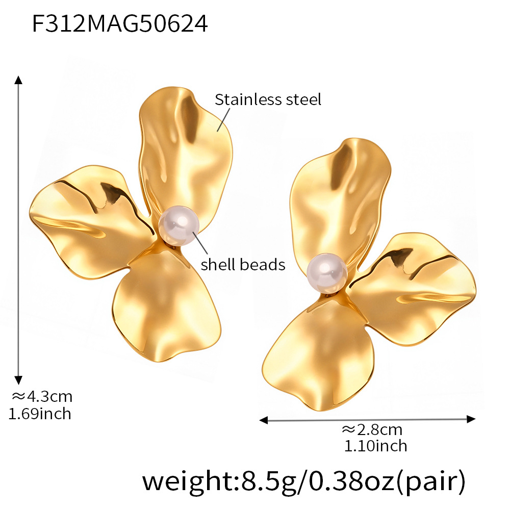 1:F312-gold sunflower earrings