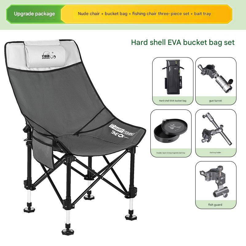 chair   fishing three-piece set   bucket bag   bait tray
