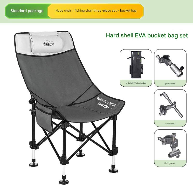 chair   fishing three-piece set   bucket bag