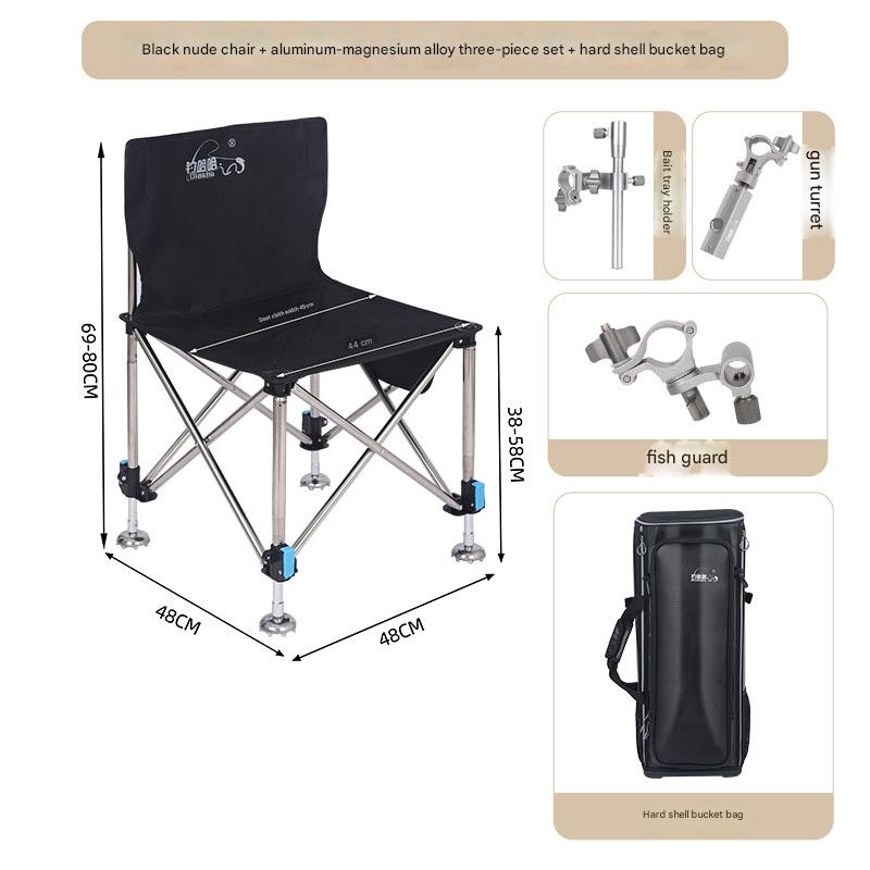 Black chair   bucket bag   three-piece set