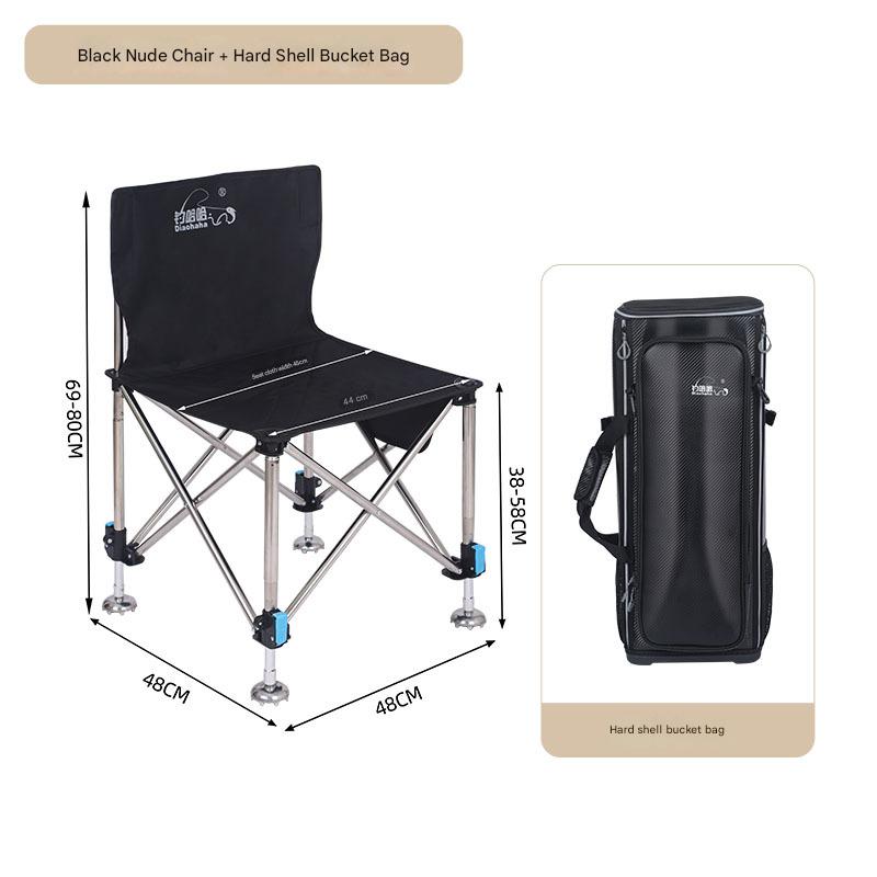 Black chair   bucket bag