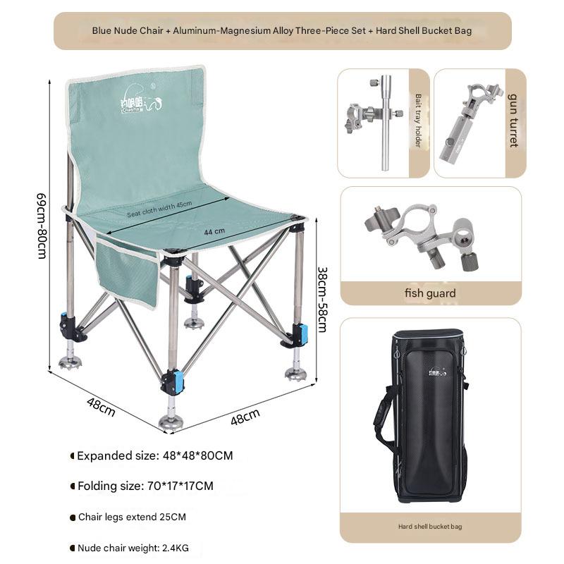 Blue chair   bucket bag   three-piece set