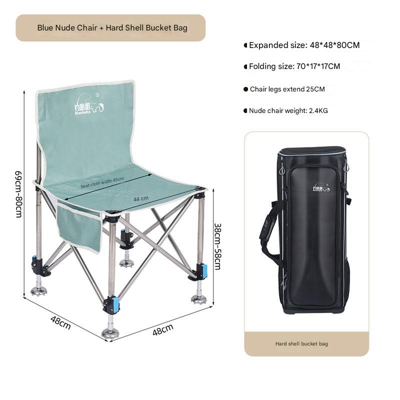 Blue chair   bucket bag