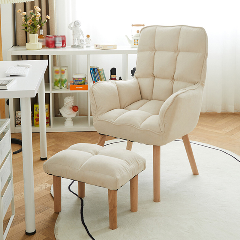 Beige yellow with footrest