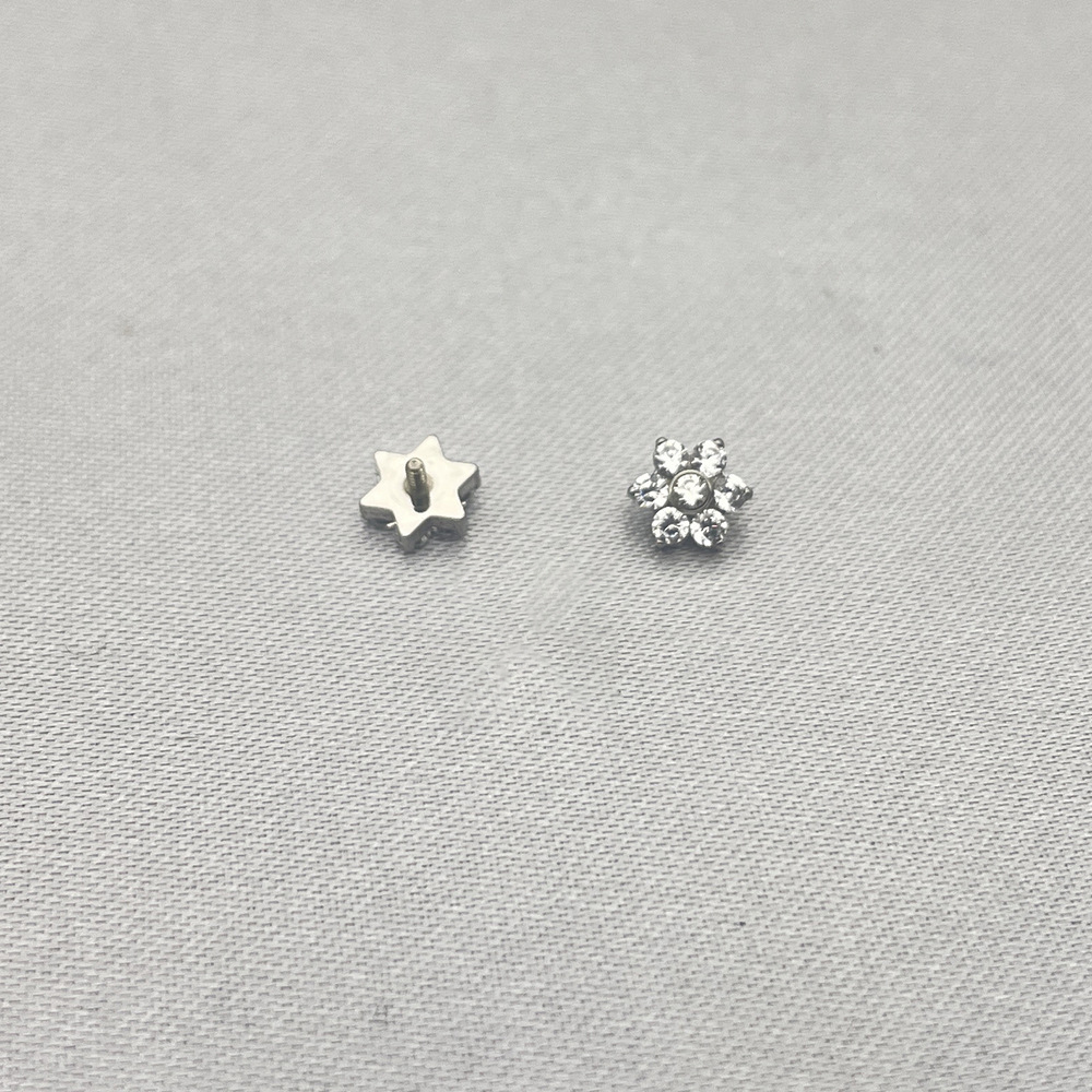 5:White zirconium six-petal flower (tooth 0.9mm)