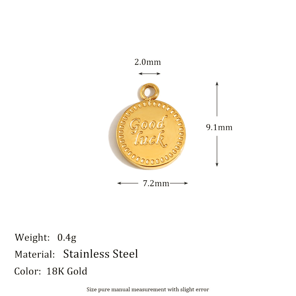 Little lucky circle pendant-gold