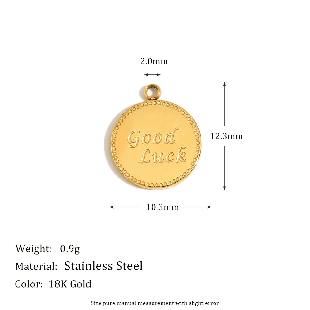 3:Big lucky circle pendant-gold