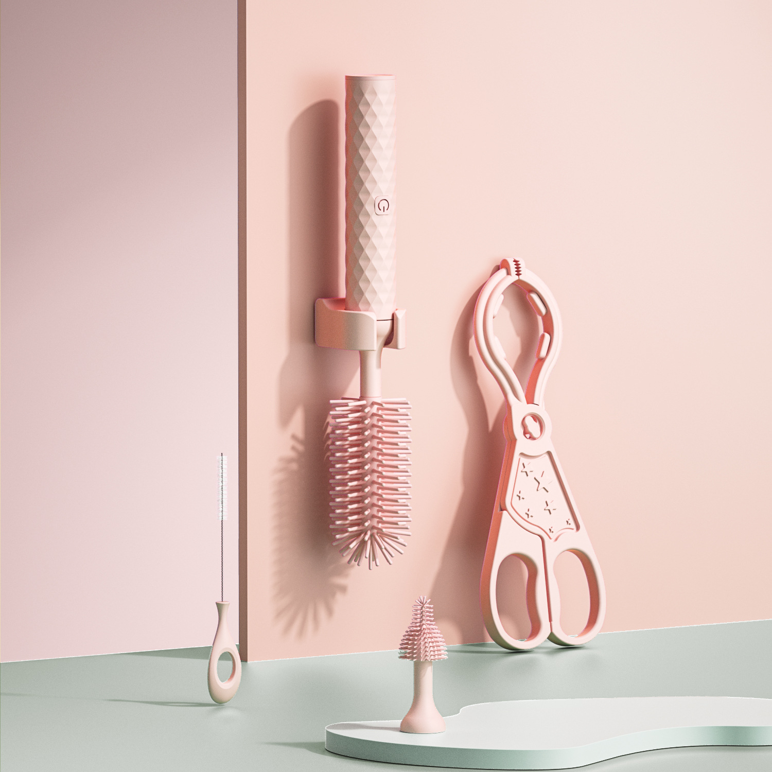 Pink four-piece set (with lithium battery)