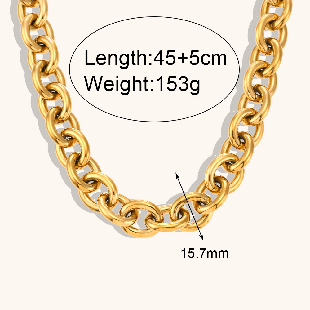 2:Round Thick Chain Necklace