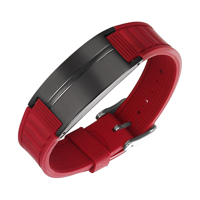 5:Black red strap bread magnetic