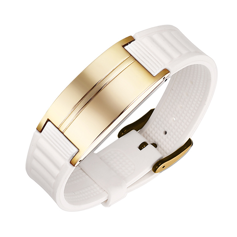 8:Gold white strap bread magnetic