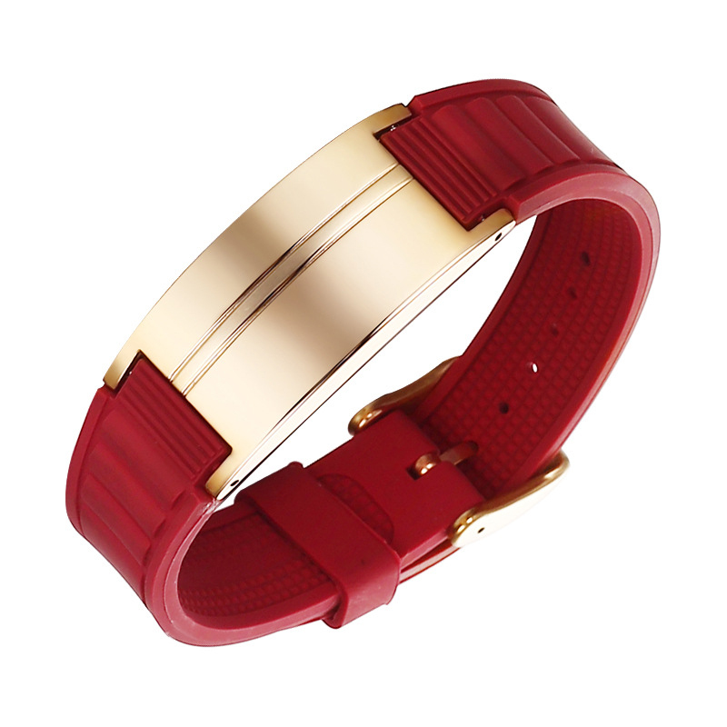 9:Gold red strap bread magnetic
