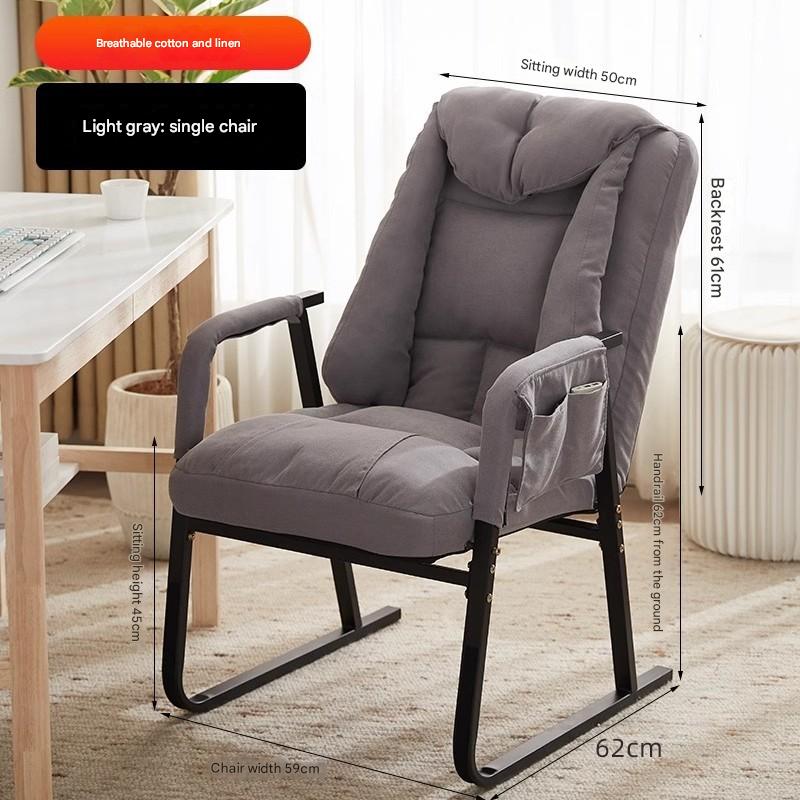 [cotton and linen] light gray - single chair