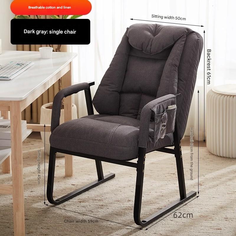 [cotton and linen] dark gray - single chair