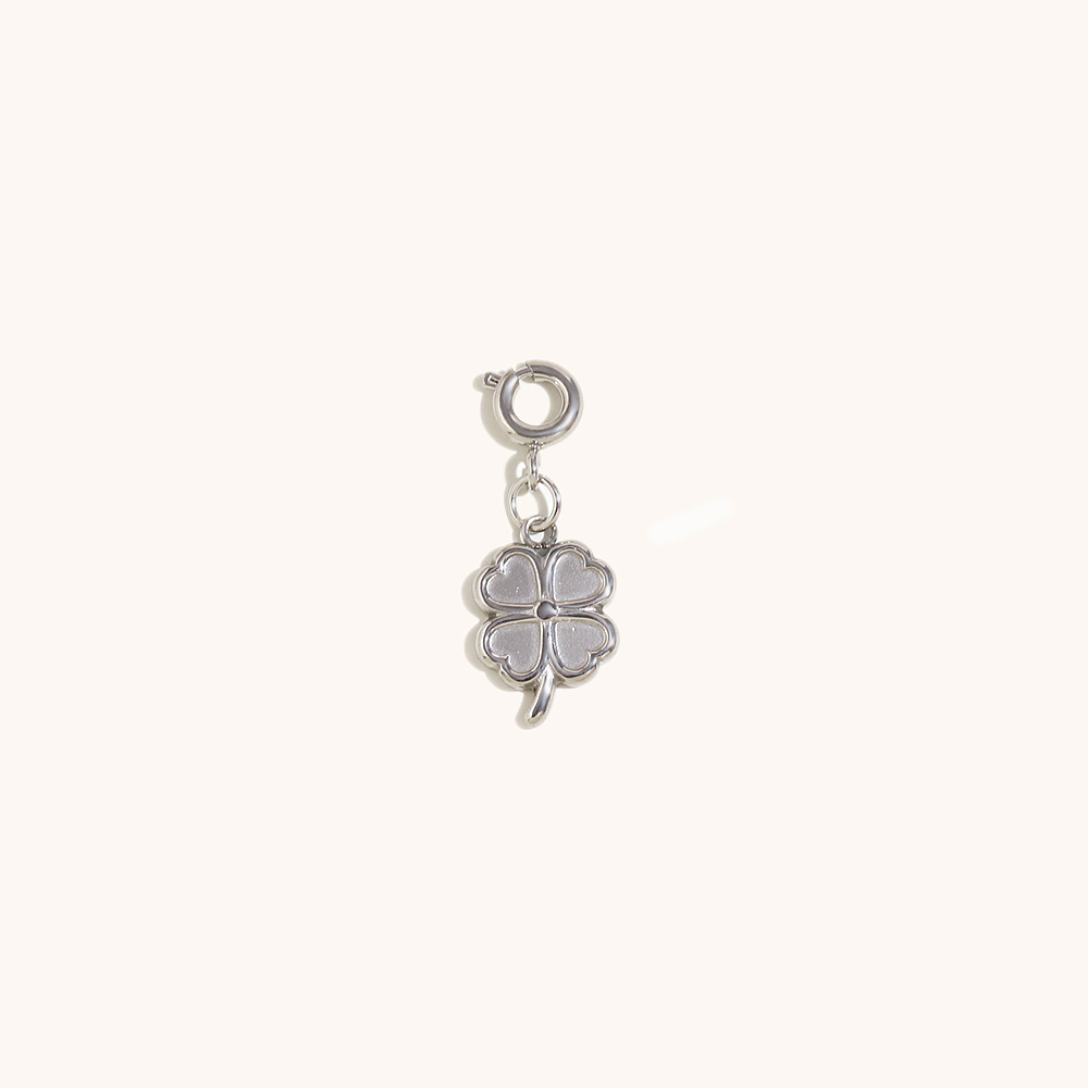 6:Four-leaf clover pendant-steel color